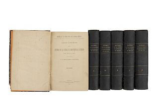 Hernández y Dávalos, J. E. Colección de Documentos para la Historia de la Guerra de Independencia de Mexico... Mexico, 1877-82. Pieces: 6