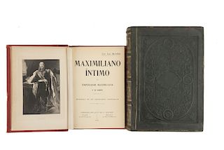Habsburgo, Fernando Maximiliano de / Blasio, José Luis. Memorias de Maximiliano / Maximiliano Íntimo. Mexico: 1869 / 1905. Pieces: 2.