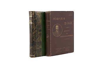 Quevedo y Zubieta, Salvador. Porfirio Díaz / El Caudillo. Continuación de "Porfirio Díaz". Mexico, 1906/1909. Pieces: 2. First editions.
