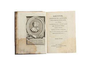 Salustio, Cayo Crispo. Salustio Traducido en Castellano por el Caballero Manuel Sueyro. Madrid: En la Imprenta Real, 1796.