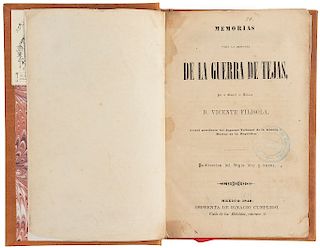 Filisola, Vicente. Memorias para la Historia de la Guerra de la Guerra de Tejas. Mexico: Imprenta de Ignacio Cumplido, 1849.