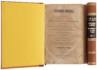Enciclopedia Doméstica. Colección de Procedimientos y de Recetas Concernientes a las Artes y Oficios... Mexico, 1853-54. Pieces: 2.