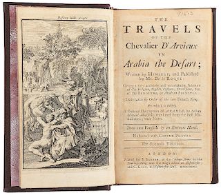 Arvieux, Laurent D'. The Travels of the Chevalier D'Arvieux In Arabia the Desert. London: Printed for B. Baker, 1732.