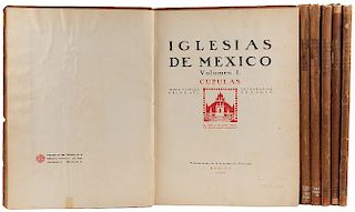 Dr. Atl (Gerardo Murillo) - Kahlo, Guillermo - Tousaint, Manuel - Benitez, J. R. Iglesias de Mexico. Mexico, 1924 - 27. Pieces: 6.