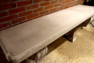 LOUIS XV STYLE CAST STONE CONSOLE TABLE C.1940