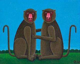 Shigeo Okumura, (Japanese, 1937-1993), Monkeys, 1972