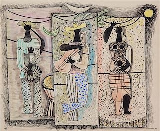 Mario Carreno, (Cuban, 1913-1999), Three Figures, 1949