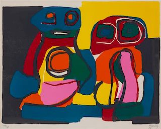 Karel Appel, (Dutch, 1921-2006), Untitled (Two Figures), 1969