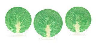 A Set of Twelve Dodie Thayer Lettuceware Side Plates Diameter 6 inches.