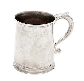 A George II Silver Mug, London, 1737, maker's marked rubbed