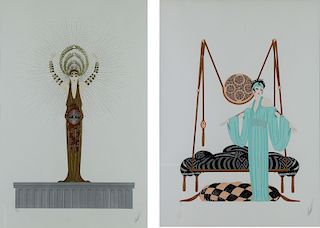 ERTE. Lot of Two Serigraphs. To Include:
