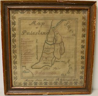 19th C Sampler Map of Palestine