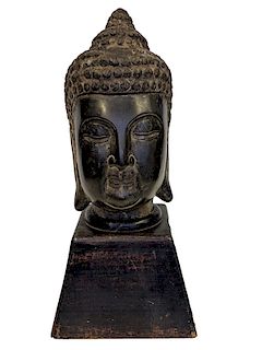 Limestone Head of Buddha, Nepal (?).
