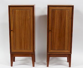 Pair of Danish Modern 1 Door Cabinets