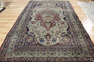 Antique and Finely Hand Woven Kerman Carpet As/Is.