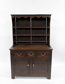 18 / 19 Century Antique Step Back Cabinet.