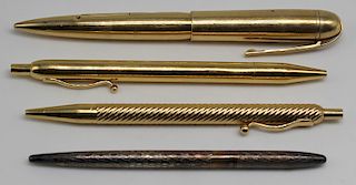 Grouping of (4) Vintage 14kt Gold and Silver Pens.