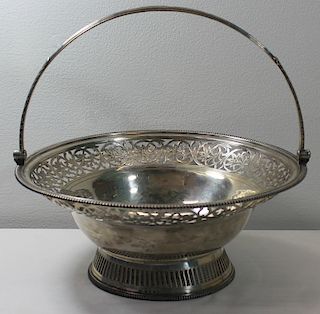 SILVER. King George III English Silver Basket.