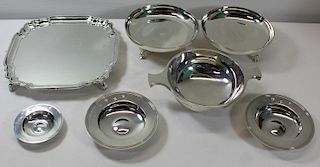 SILVER. English Silver Hollow Ware Grouping.