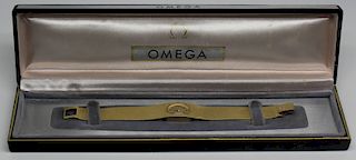 JEWELRY. Ladies Omega 14kt Gold Wrist Watch.