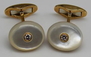 JEWELRY. Pair of Tiffany & Co 18kt, Mother of
