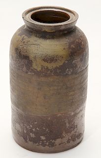 EW Mort Glazed Storage Jar. Alum Well, 