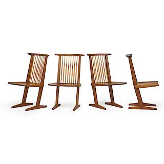 GEORGE NAKASHIMA Set of four Conoid chairs