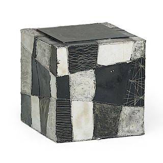 PAUL EVANS Argente cube side table
