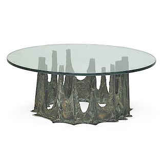 PAUL EVANS Sculptured Metal coffee table