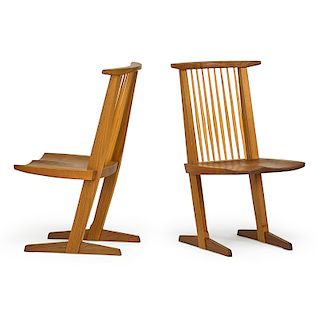 MIRA NAKASHIMA Pair of Conoid chairs