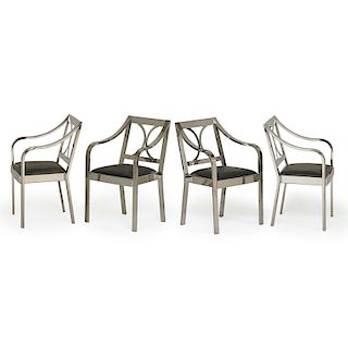 KARL SPRINGER Set of four Regency armchairs