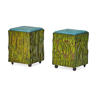 PHIL POWELL Pair of stools