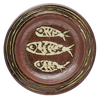 ANTONIO PRIETO Plate with fish