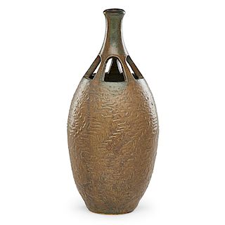 HAL FROMHOLD Tall vase with cut-outs