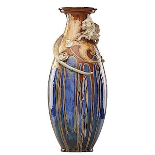 M. MARSHALL (Attr.); ROYAL DOULTON Dragon vase