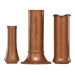 KARL KIPP; ROYCROFT Three vases