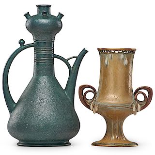 PAUL DACHSEL Two large Amphora vases