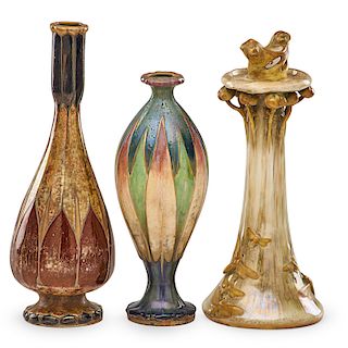 RSTK Two Amphora vases, candlestick