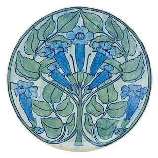 NEWCOMB COLLEGE Early plate with floral decoration