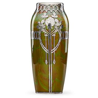 LOETZ Titania vase with silver overlay