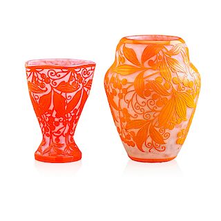 DAUM Two Art Deco vases