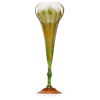 TIFFANY STUDIOS Fine tall floriform vase