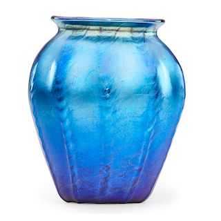 TIFFANY STUDIOS Blue Favrile vase