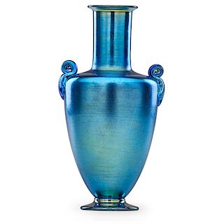 TIFFANY STUDIOS Blue Favrile vase