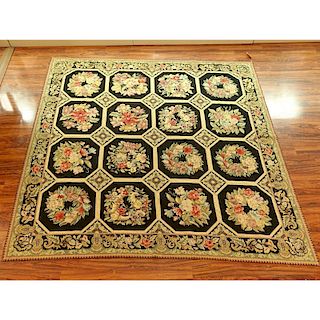 Large Antique Italian Hand Woven Rug