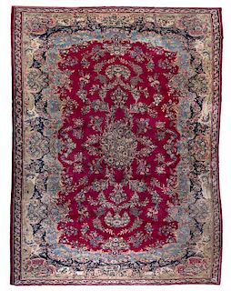A Persian Wool Rug, 13 feet 8 inches x 23 feet 8 inches.