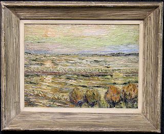 Signed, 20th C. Impressionist Marsh Landscape