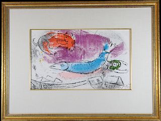 Marc Chagall (1887 - 1985) "The Blue Fish"