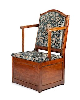 A French Provincial Walnut Metamorphic Bed Chair Height 50 x width 29 x depth 28 inches.
