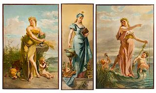 * Emile Meyer, (French, 1823-1893), Allegories (three works)